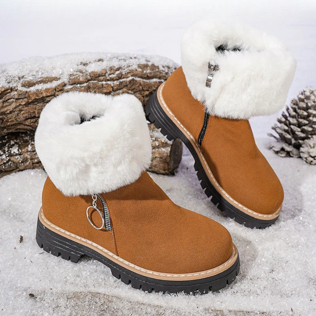 Ghete călduroase și antiderapante cu detalii de lux pentru femei