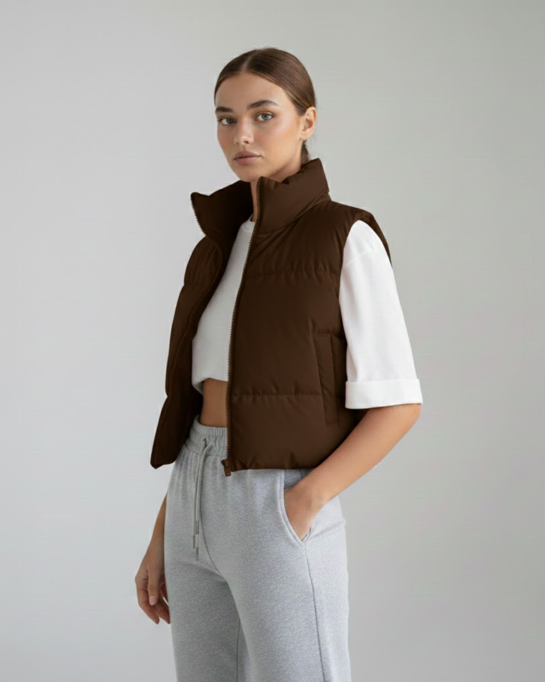 Vestă matlasată scurtă pentru femei®