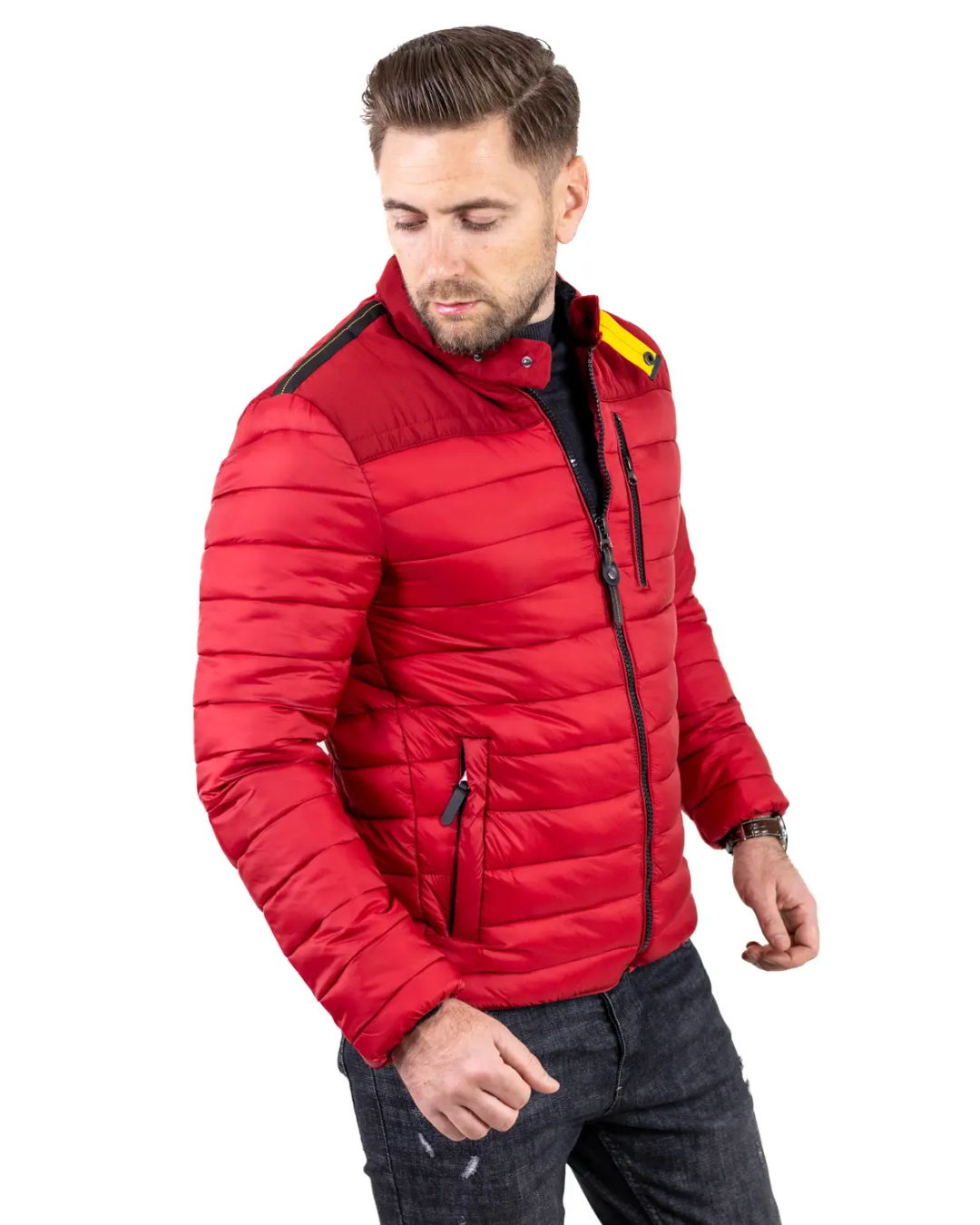 Jachetă Matlasată Ușoară și Confortabilă Pentru Bărbați