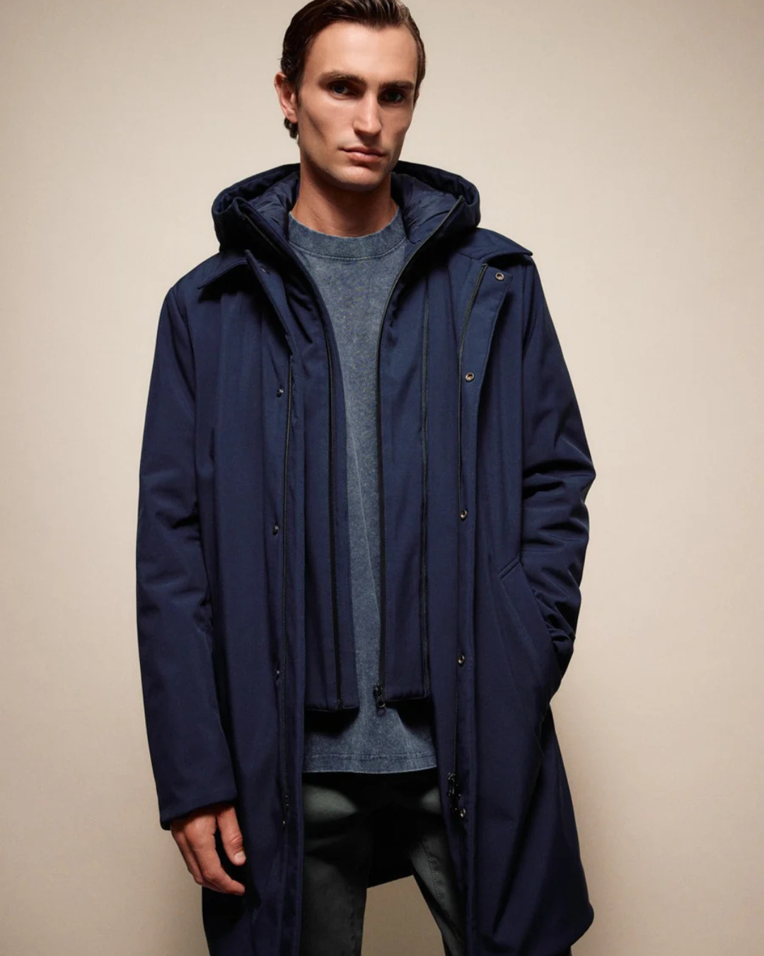 Jacheta parka multifuncțională pentru bărbați