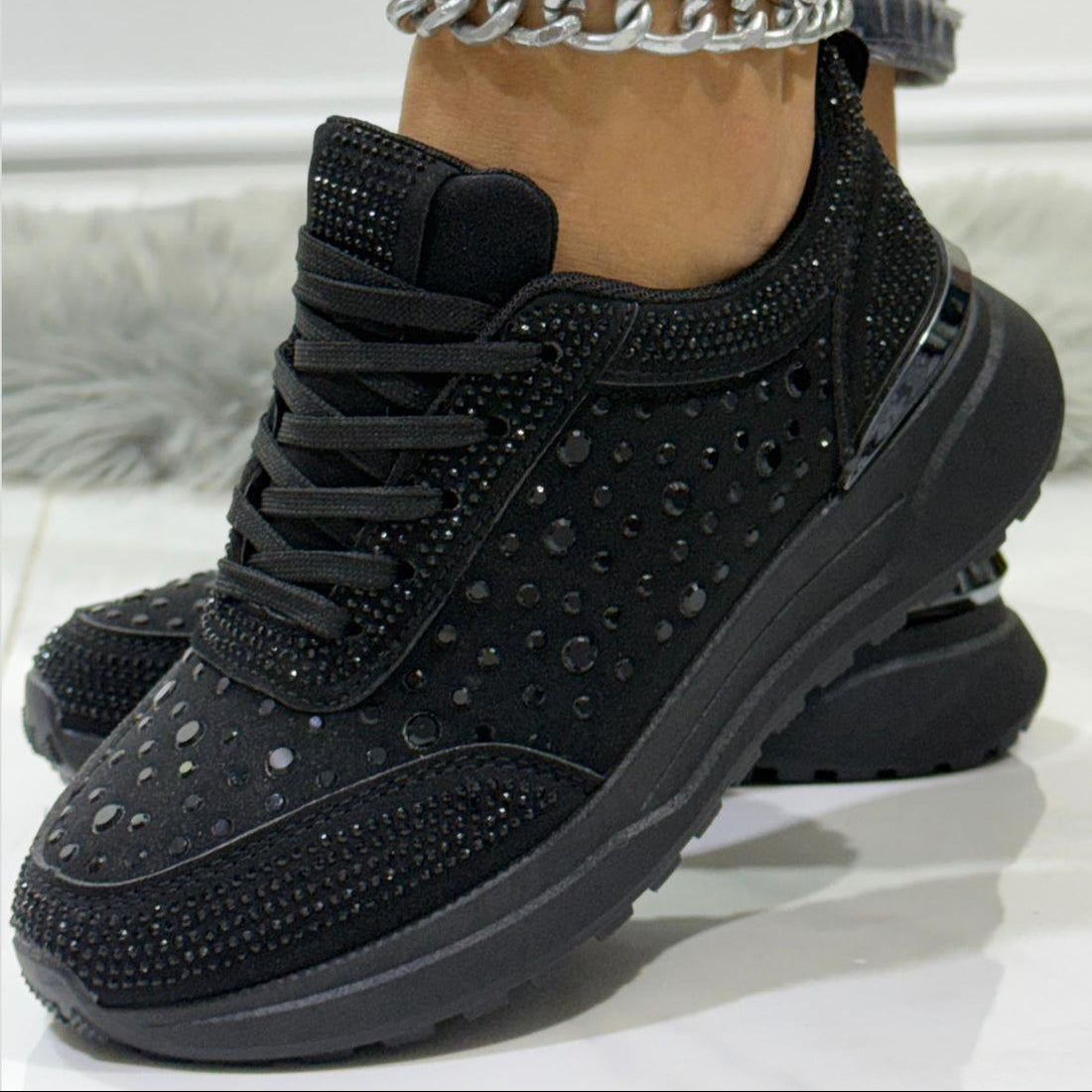 Pantofi Sport cu Diamante pentru Femei