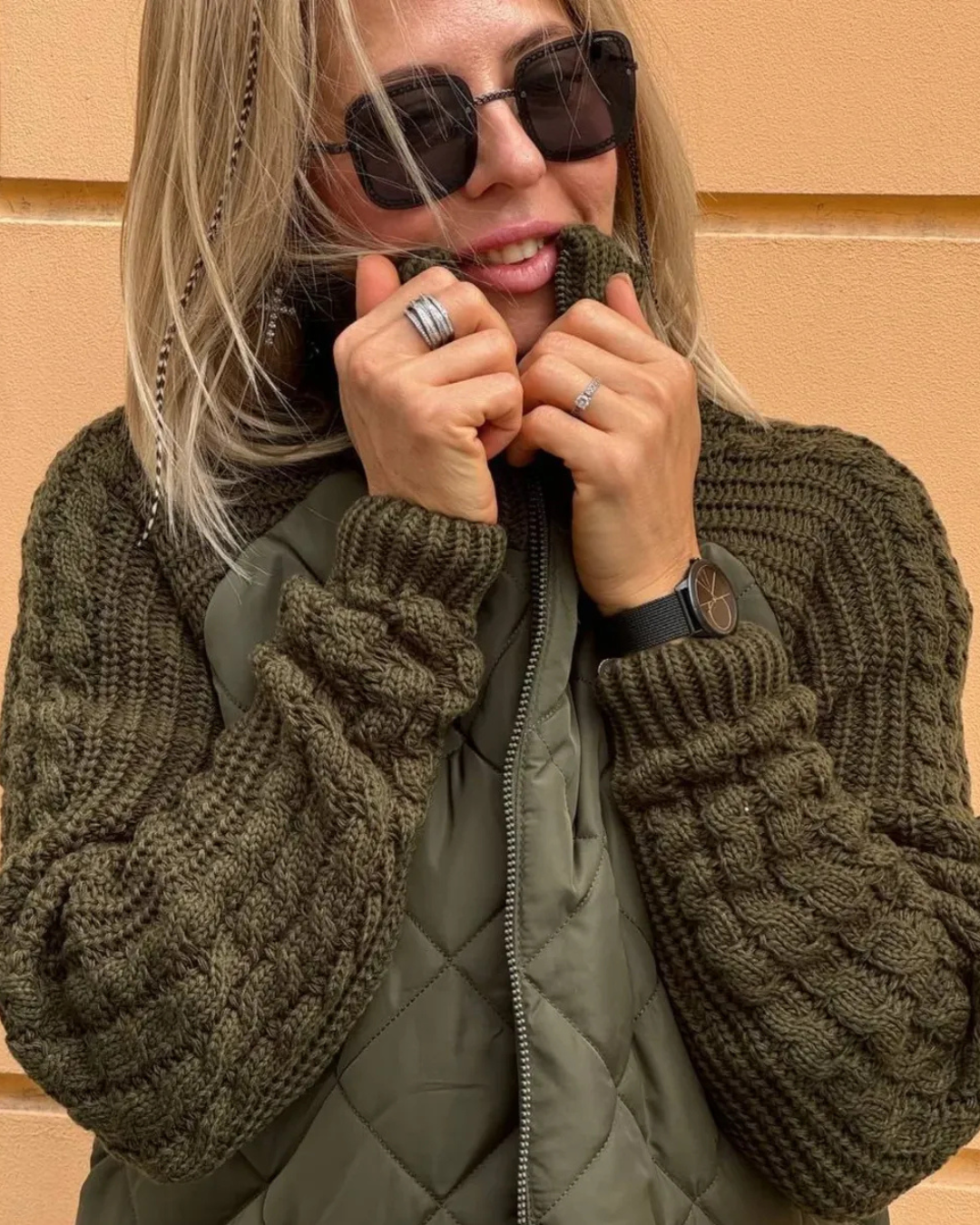 Jachetă casual cu mâneci lungi și fermoar pentru femei®