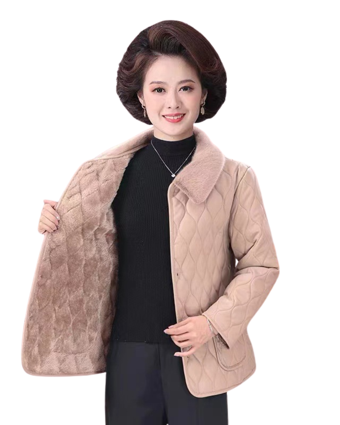 Jachetă Scurtă de Iarnă Căptușită pentru Femei care Oferă Căldură și Stil