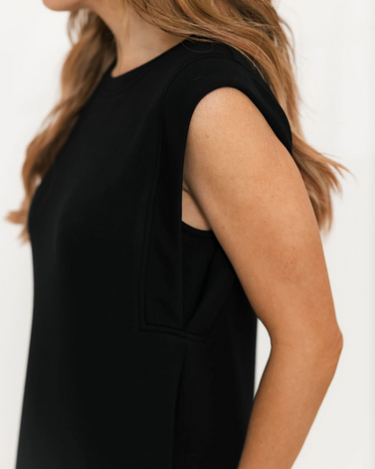 Rochie lungă și lung, cuzunare laterale