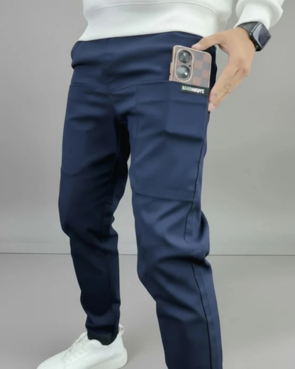 Pantaloni elastic premium ajustati pentru bărbați
