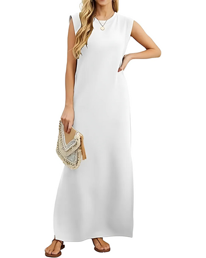 Rochie lungă și lung, cuzunare laterale