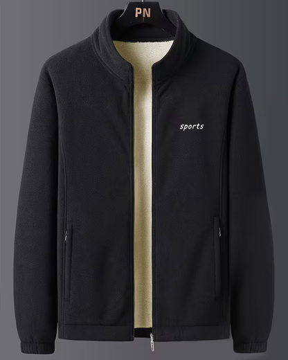 Jacheta termică căptușită cu blană artificială pentru bărbați