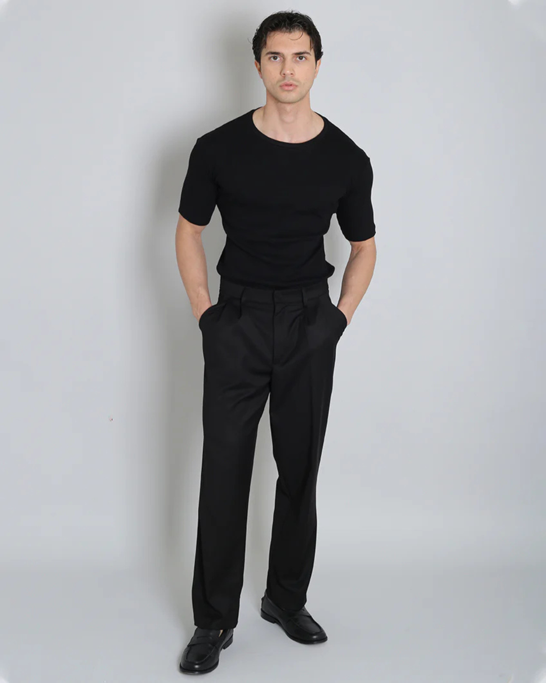 Cămăși cu Mânecă Scurtă și Gât Rotund Pentru Bărbați 