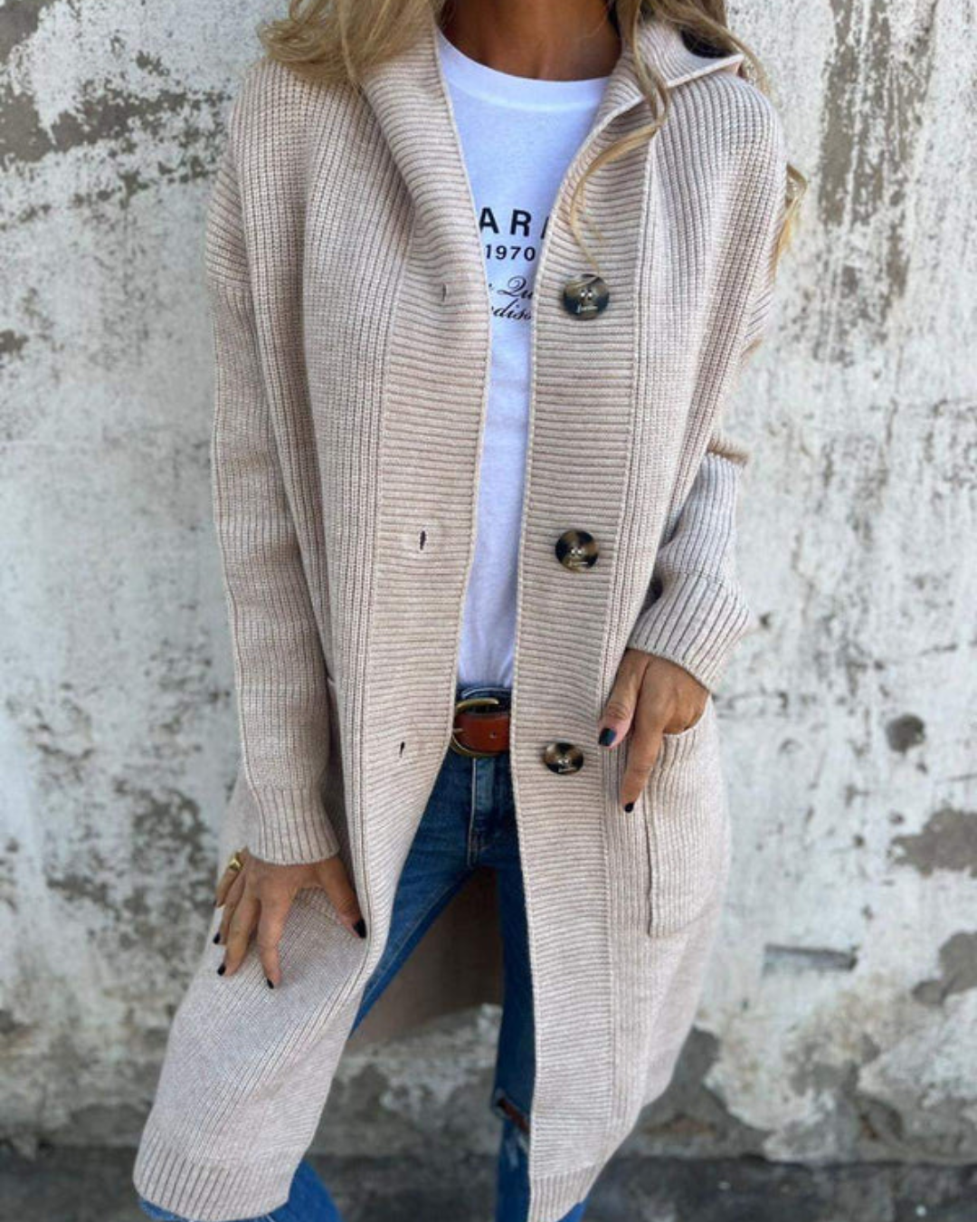 Palton din Tricot Lung și Călduros pentru Femei®