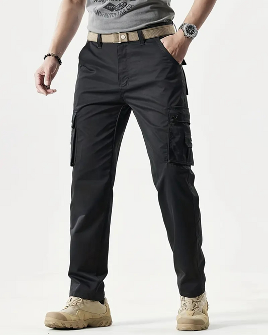 Pantaloni de Lucru Drepți pentru Bărbați, cu Mai Multe Buzunare 