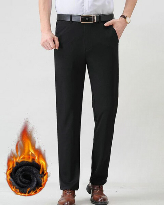 Pantaloni de costum la modă cu căptușeală elastică de pâslă pentru bărbați 