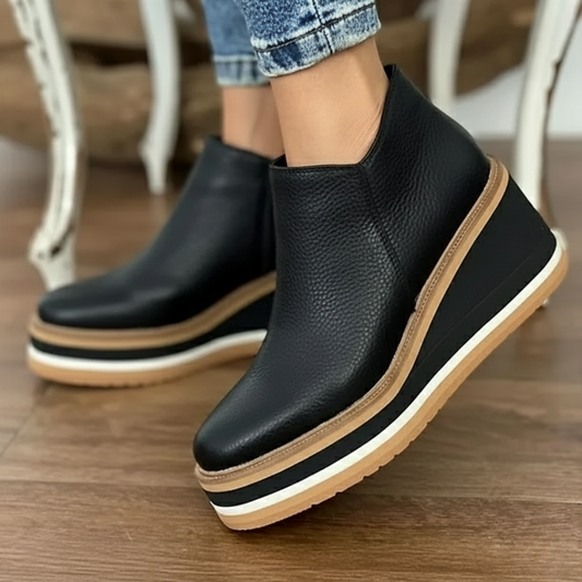 Ghete cu toc înalt și vârf rotund pentru femei