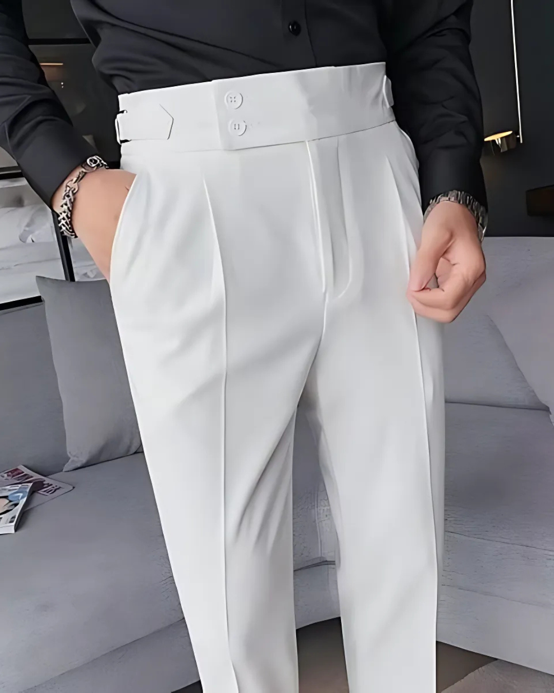 Pantaloni Casual Pentru Bărbați în Culori uni