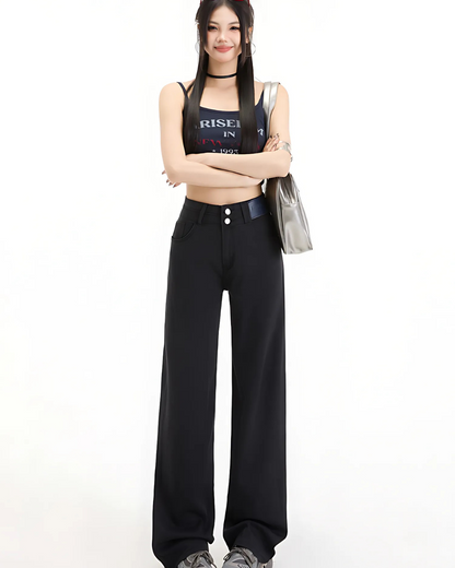 Long Pants Pentru femei cu doi Nasturi