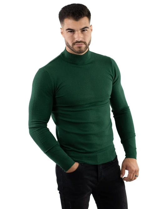 Pulover cu guler semi-înalt pentru bărbați