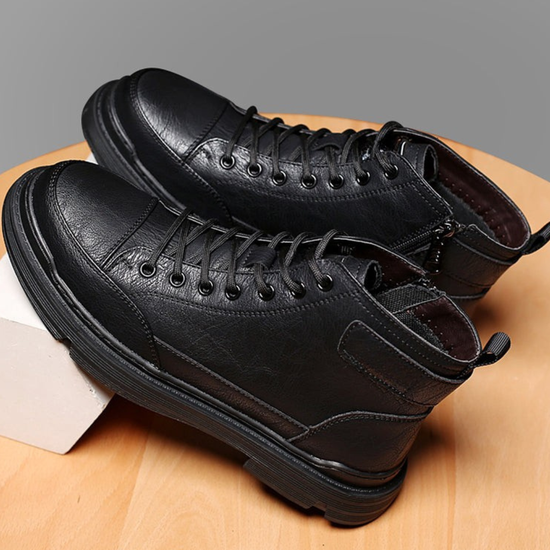 Cizme din piele pentru bărbați cu căptușeală din folar®