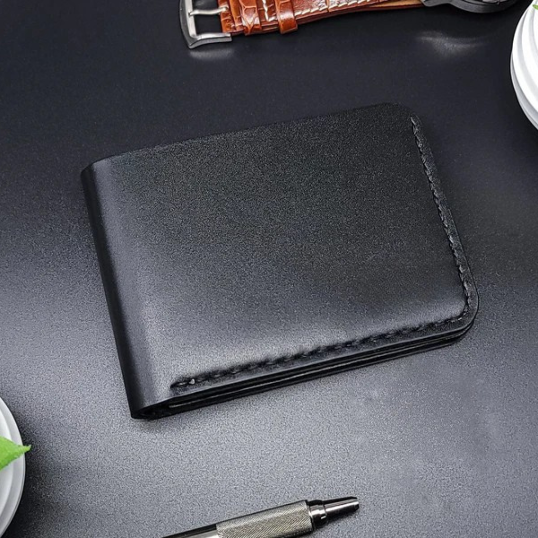 Portofel din piele cu design elegant și cusături întărite