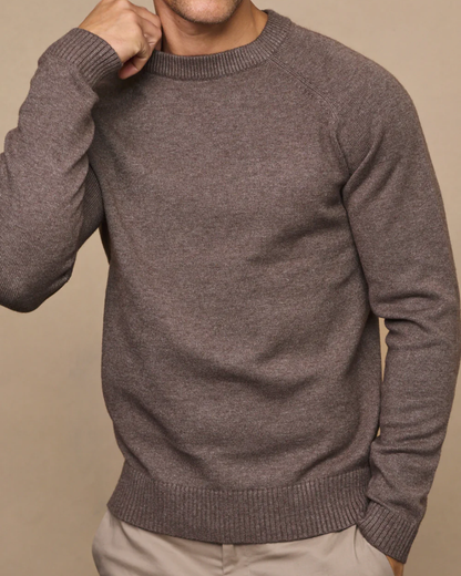 Pulover de lux cu guler rotund pentru bărbați