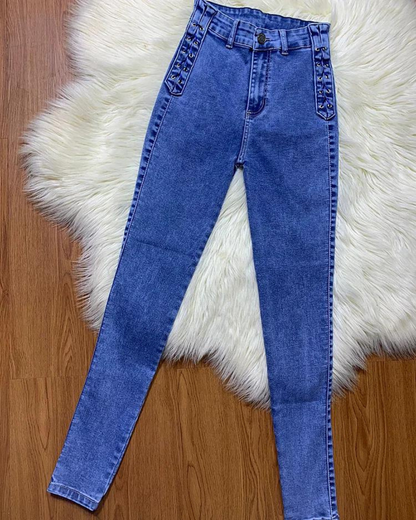 Pantaloni întinși pentru femei fără închizători 