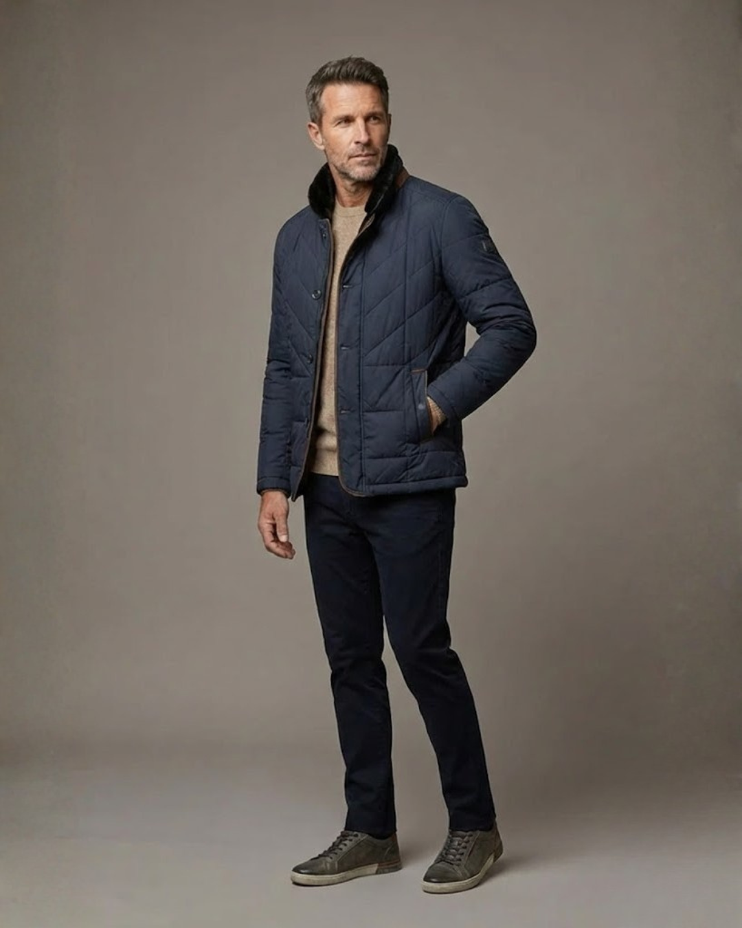 Jachetă Masculină cu Stil Rafinat și Guler Clasic pentru Bărbați®