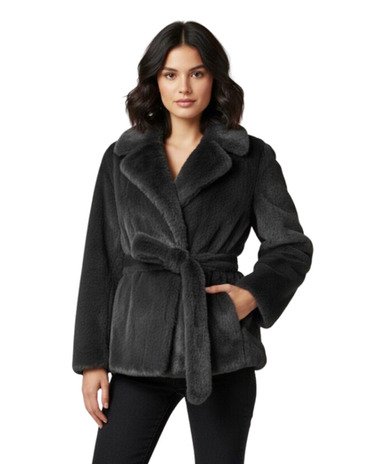 Jachetă din piele sintetică cu stil sofisticat pentru femei®