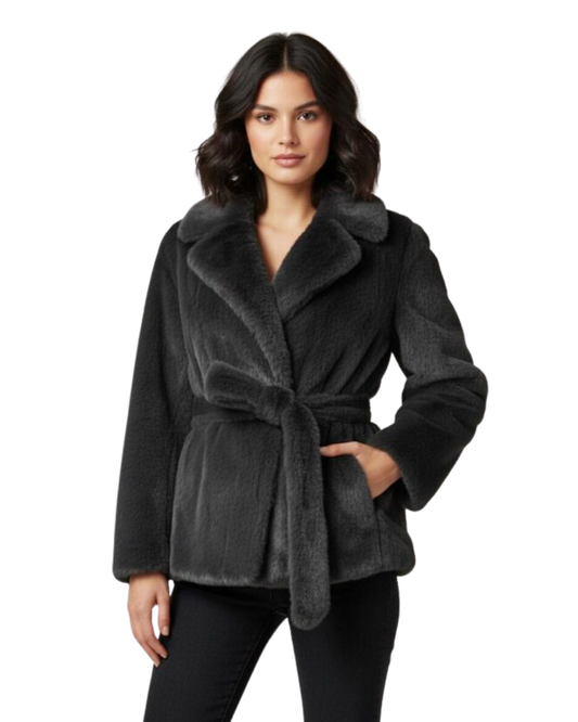 Jachetă din piele sintetică cu stil sofisticat pentru femei®