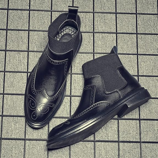 Ghete stil Chelsea cu talpă elastică și rezistentă pentru bărbați®