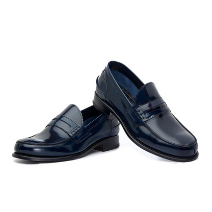 Pantofi Tip Mocasini din Piele, Eleganți și Strălucitori pentru Bărbați