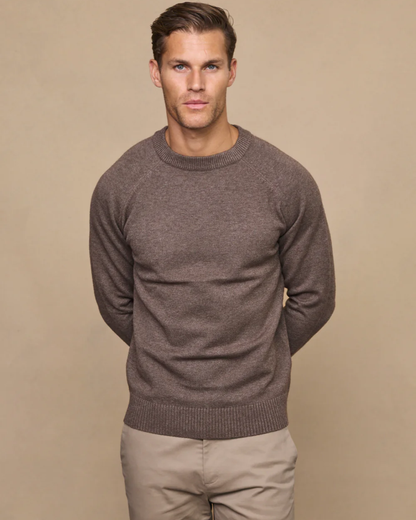 Pulover de lux cu guler rotund pentru bărbați