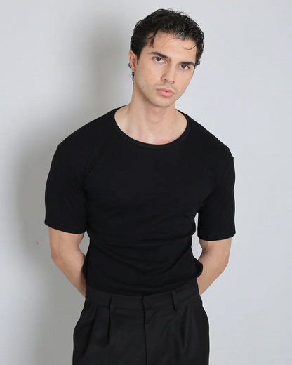 Cămăși cu Mânecă Scurtă și Gât Rotund Pentru Bărbați 