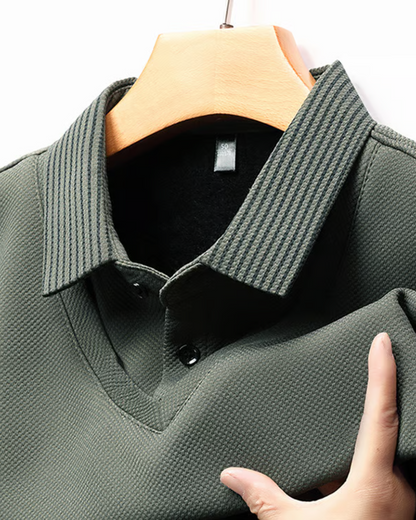 Cămașă din Două Piese cu Guler Fals în Dungi pentru Bărbați®