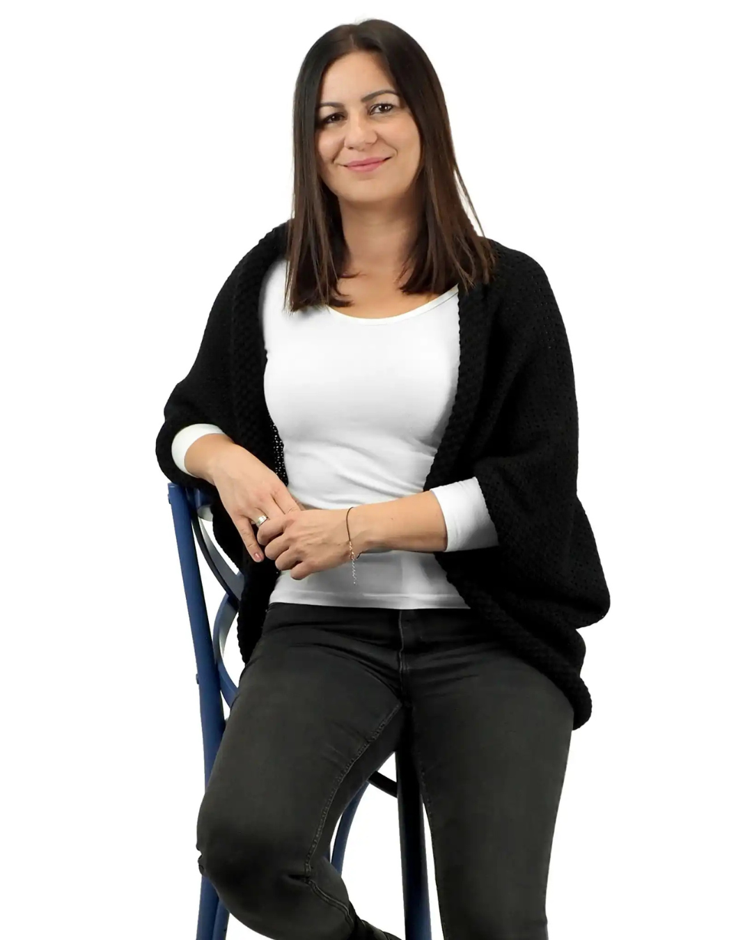 Cardigan tricotat cu design învelitor pentru femei®