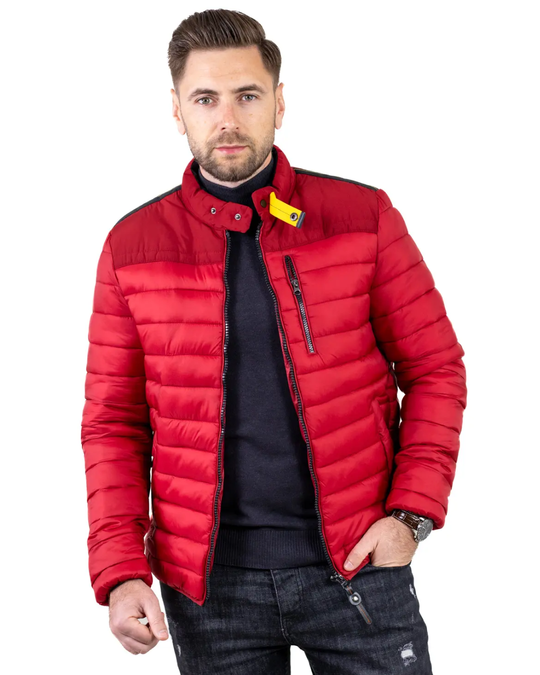 Jachetă Matlasată Ușoară și Confortabilă Pentru Bărbați