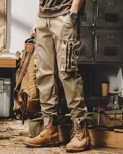 Pantaloni cargo vintage pentru bărbați în stil american 