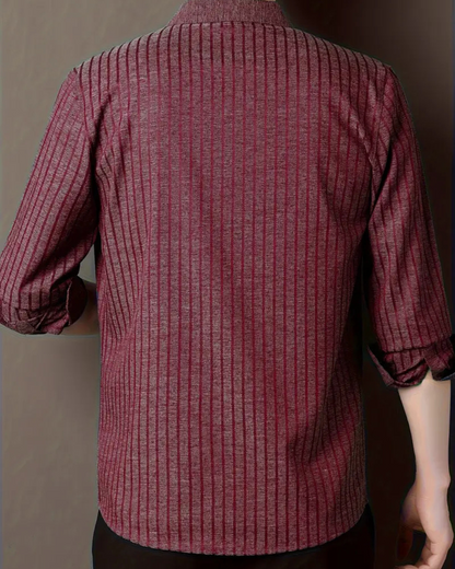 Cămăși cu Guler cu Rever în Dungi Pentru Bărbați