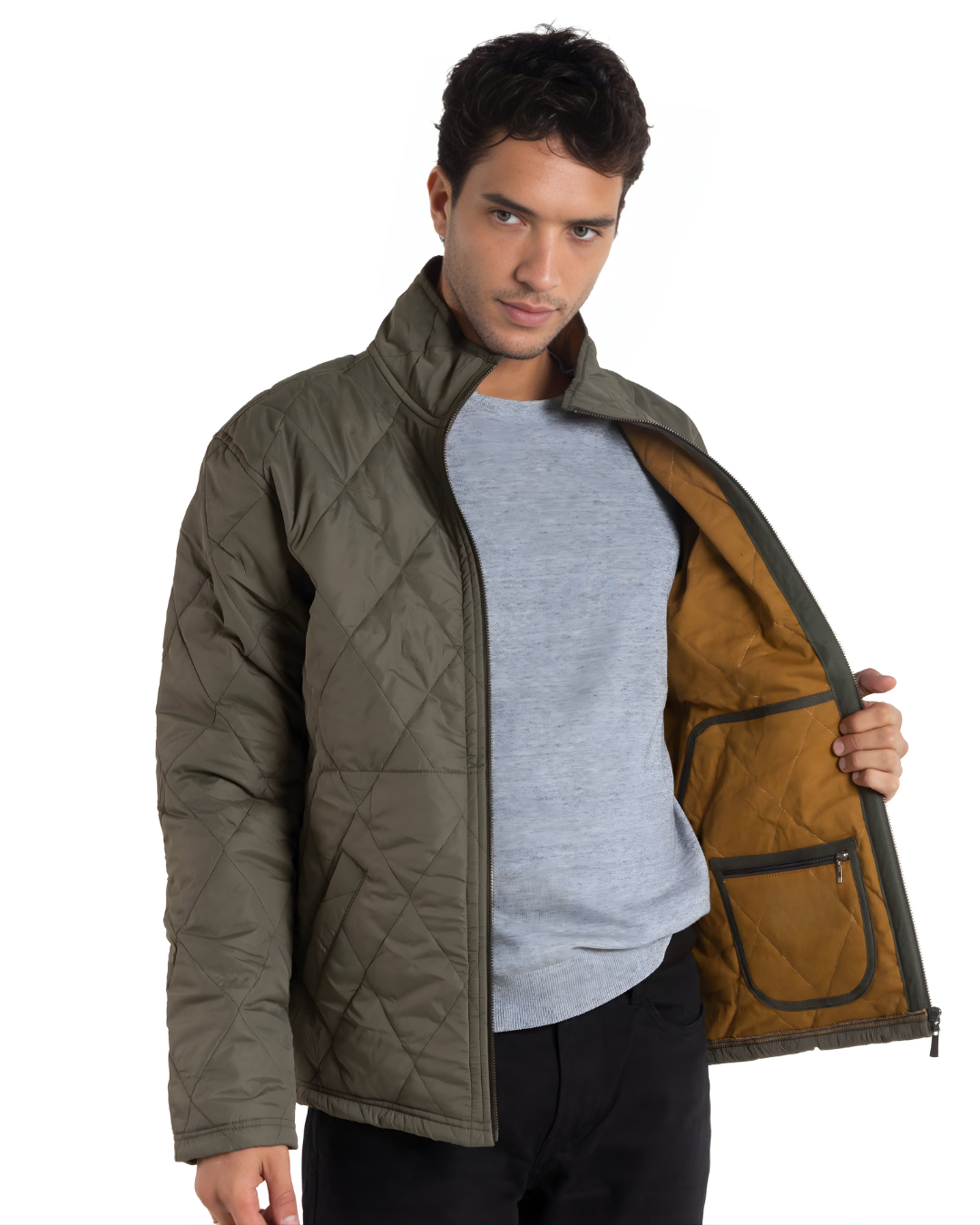 Jachetă de Poliester cu Interior Catifelat Stil Clasic Pentru Bărbați®