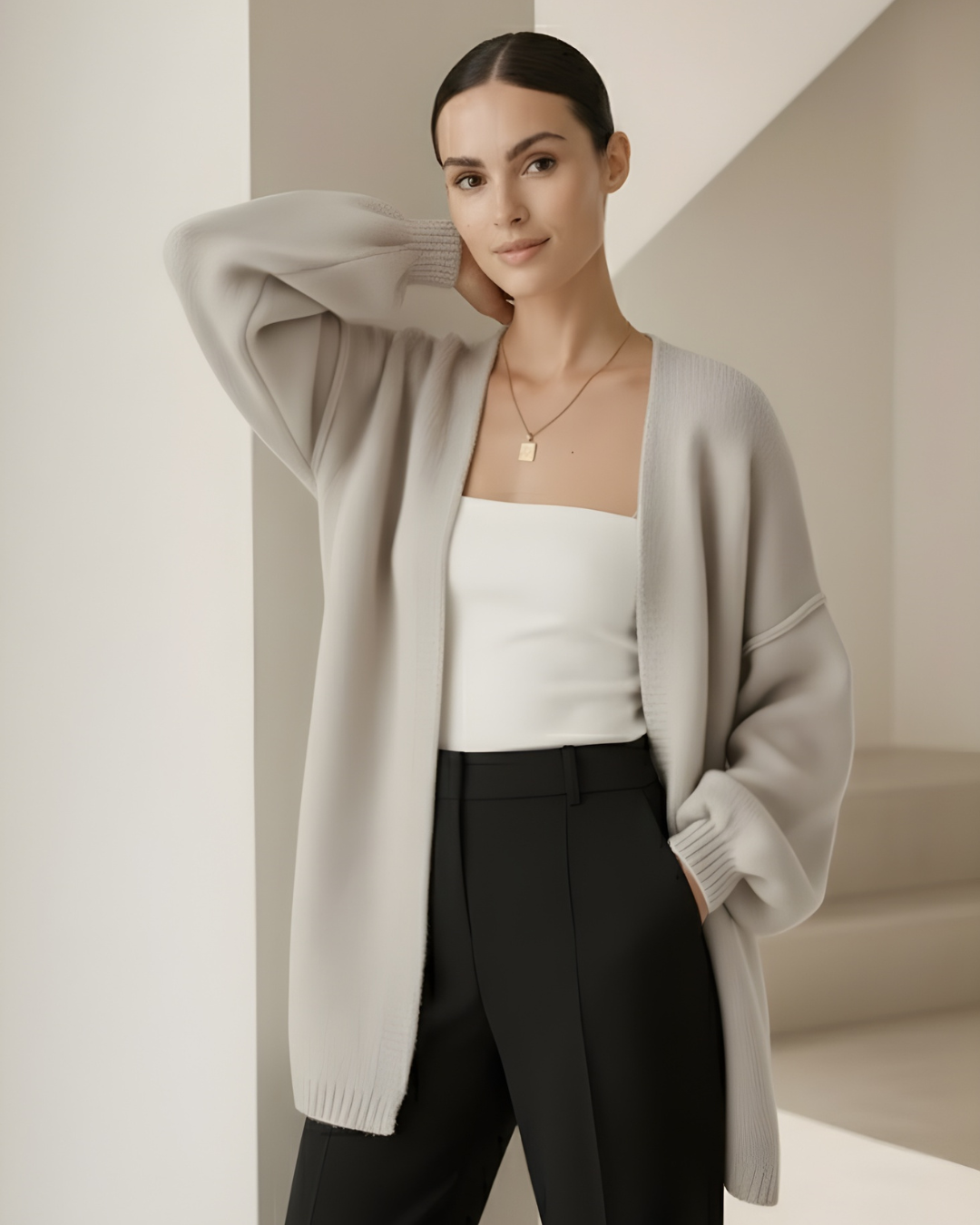 Cardigan oversized din tricot ultra moale pentru femei®