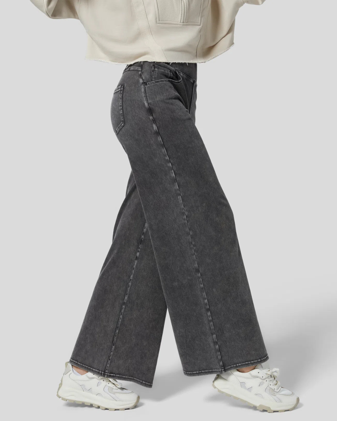 Long Pants with Talia Înaltă și Mai Multe Buzunare pentru Femei