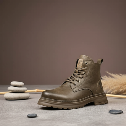Bocanci bărbați stil militar cu talpă robustă
