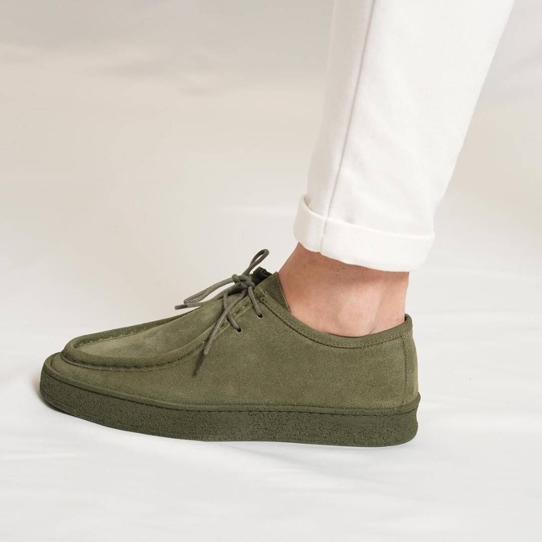 Pantofi casual clasici din piele de căprioară confecționați manual