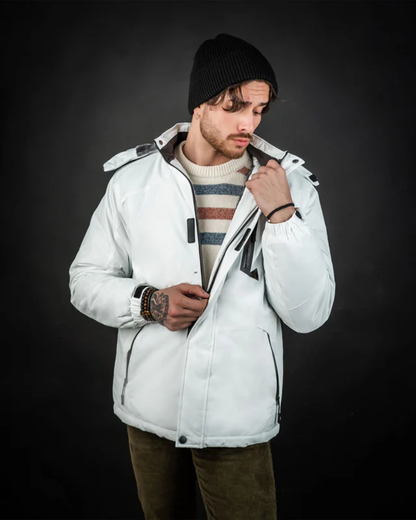 Haină de iarnă pentru bărbați cu căptușeală interioară călduroasă