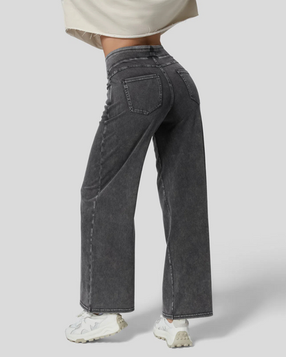 Long Pants with Talia Înaltă și Mai Multe Buzunare pentru Femei