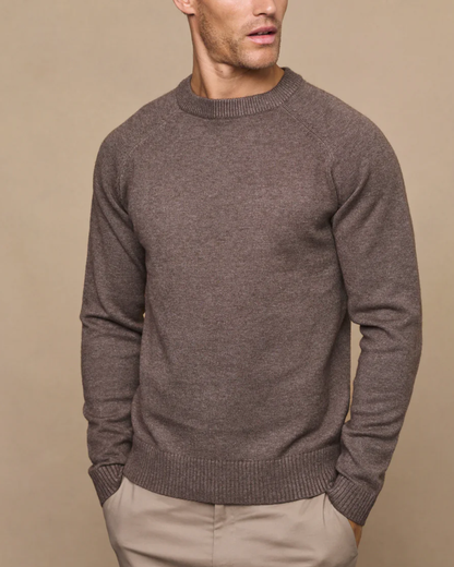 Pulover de lux cu guler rotund pentru bărbați