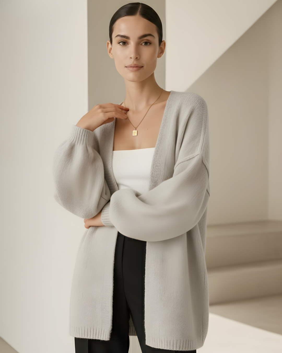 Cardigan oversized din tricot ultra moale pentru femei®