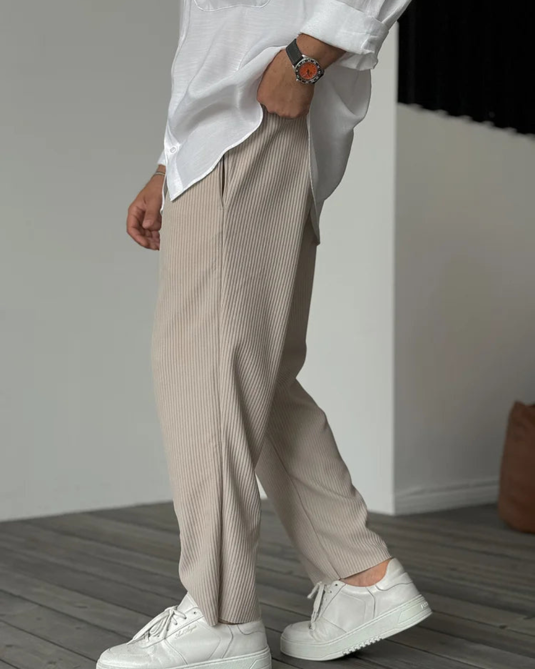 Pantaloni de Lux Pentru Bărbați din țesătură Moale 