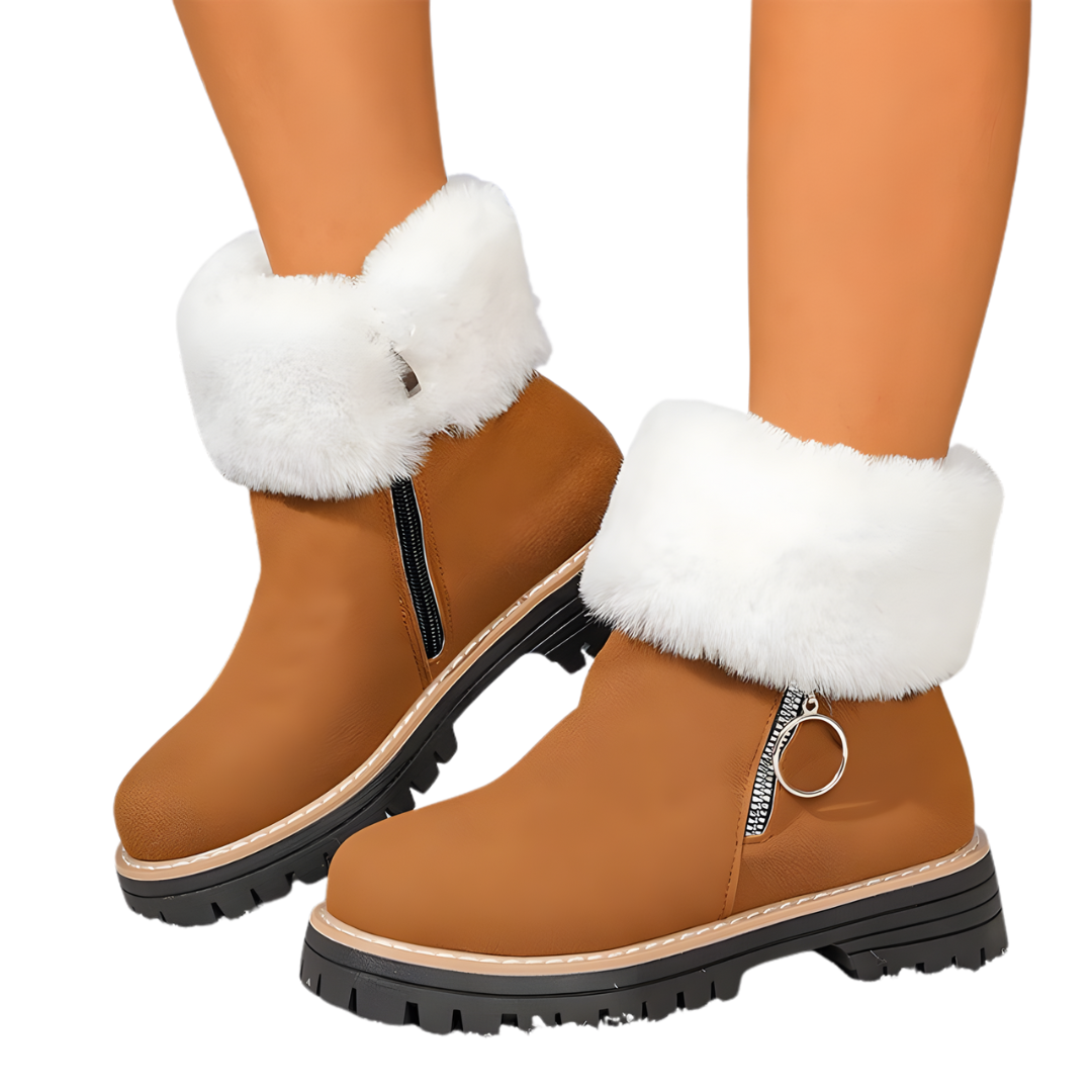 Ghete călduroase și antiderapante cu detalii de lux pentru femei