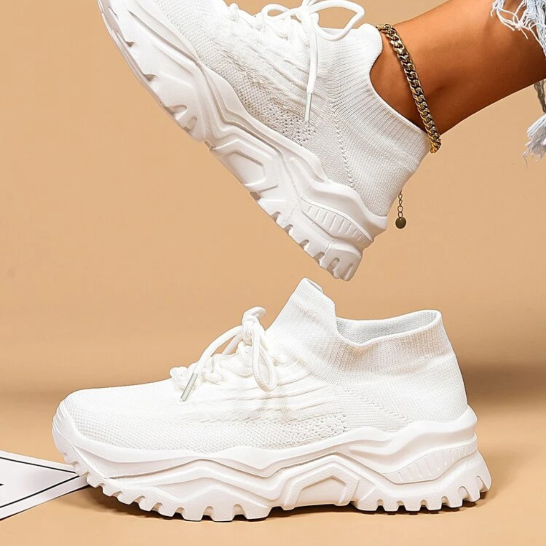 Teniși minimalisti cu șireturi pentru femei