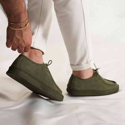 Pantofi casual clasici din piele de căprioară confecționați manual