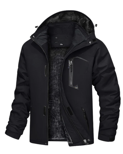 Haină de iarnă pentru bărbați cu căptușeală interioară călduroasă