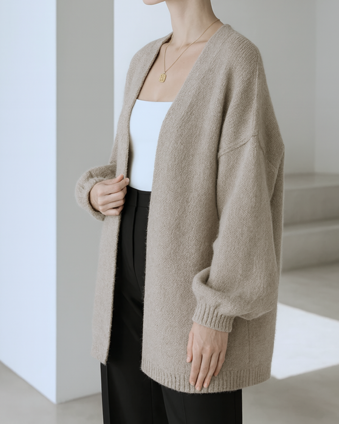 Cardigan oversized din tricot ultra moale pentru femei®